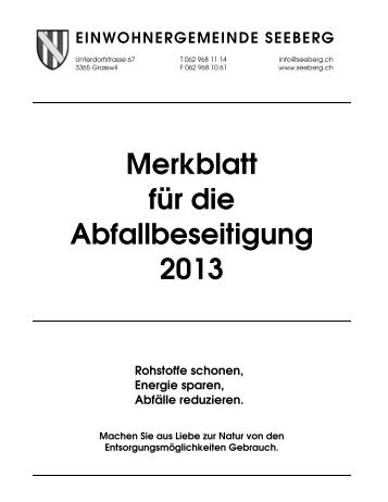 Abfallmerkblatt 2013 [PDF, 219 KB] - Seeberg