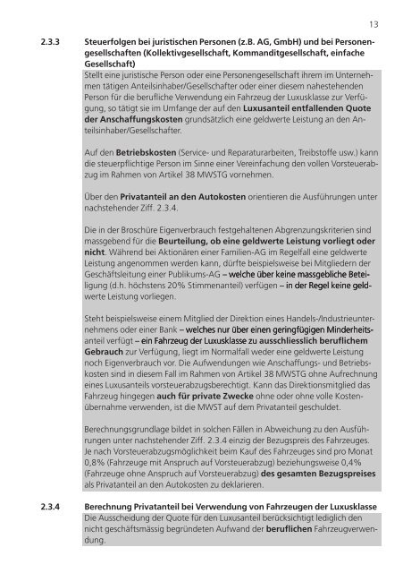 Merkblatt Nr. 3 der Eidg. Steuerverwaltung ESTV (PDF