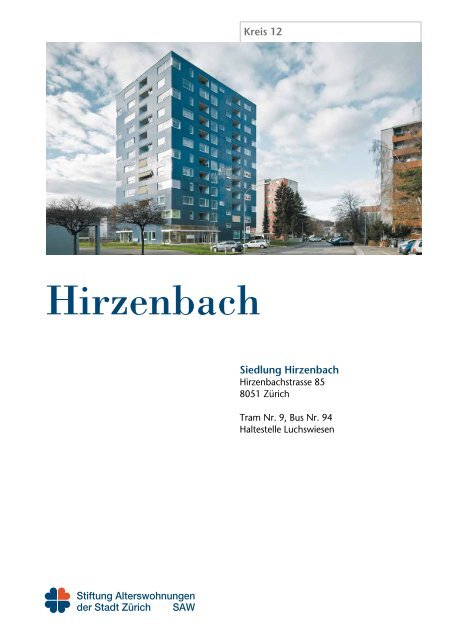 Detailprospekt (PDF, 568 KB) - SAW Stiftung Alterswohnungen der ...