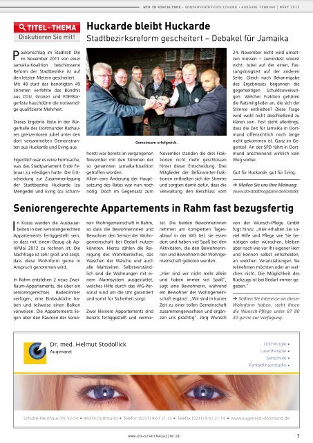 lesen - Dortmunder & Schwerter Stadtmagazine