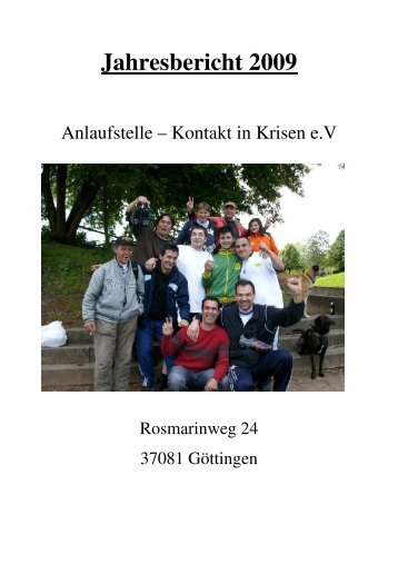 Erfahrungsbericht 2009 - Anlaufstelle - Kontakt in Krisen eV