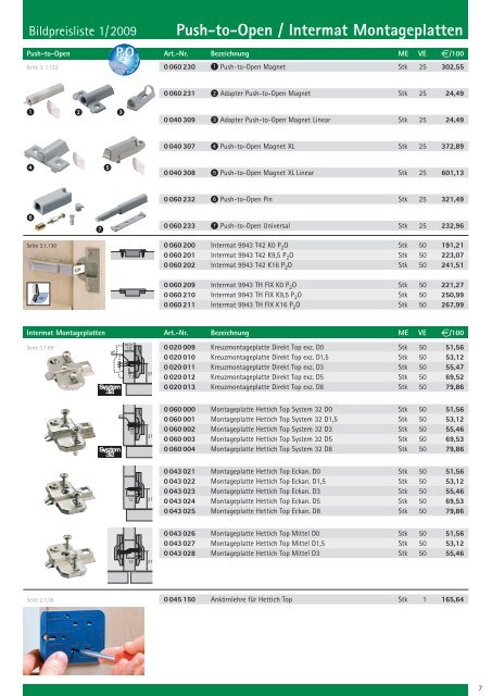 Bildpreisliste - Hettich