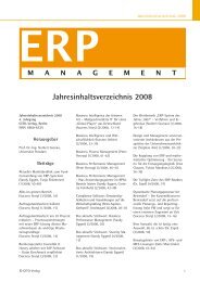 Jahresinhaltsverzeichnis 2008 - ERP-Management