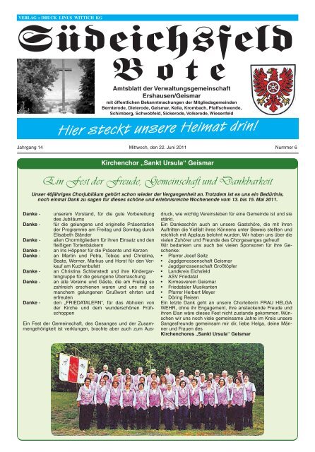 Juni 2011 - Verwaltungsgemeinschaft Ershausen/Geismar