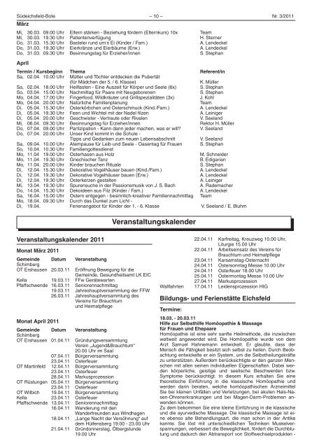 März 2011 - Verwaltungsgemeinschaft Ershausen/Geismar