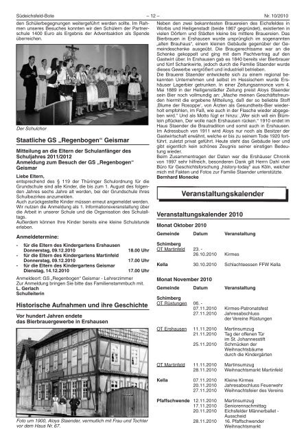 Oktober 2010 - Verwaltungsgemeinschaft Ershausen/Geismar