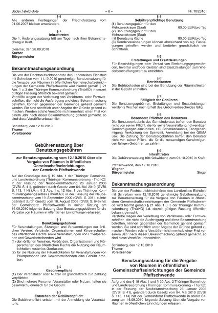 Oktober 2010 - Verwaltungsgemeinschaft Ershausen/Geismar