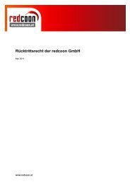 Rücktrittsrecht der redcoon GmbH