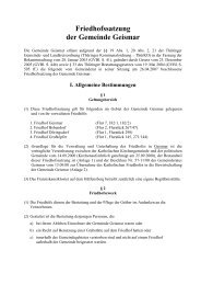 Friedhofssatzung - Verwaltungsgemeinschaft Ershausen/Geismar