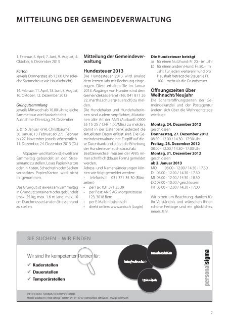 Aktuelle Ausgabe - Gemeinde Lauerz