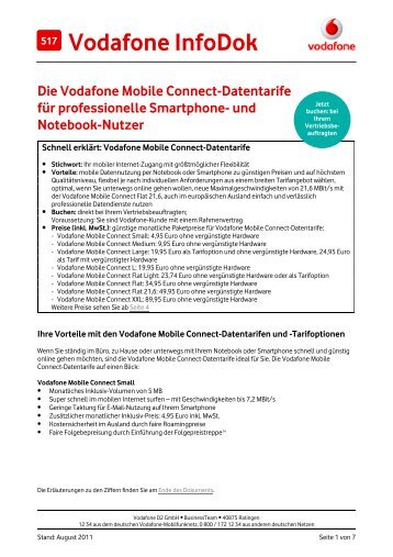 InfoDok 517: Die Vodafone Mobile Connect-Datentarife für ...