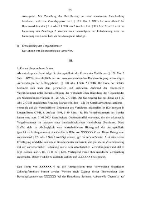 1. Vergabekammer des Freistaates Sachsen bei der ...