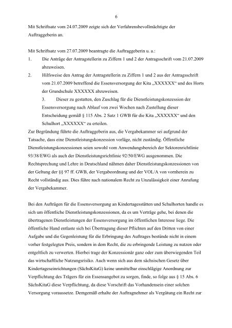 1. Vergabekammer des Freistaates Sachsen bei der ...