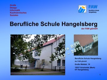 Berufliche Schule Hangelsberg - FAW gGmbH