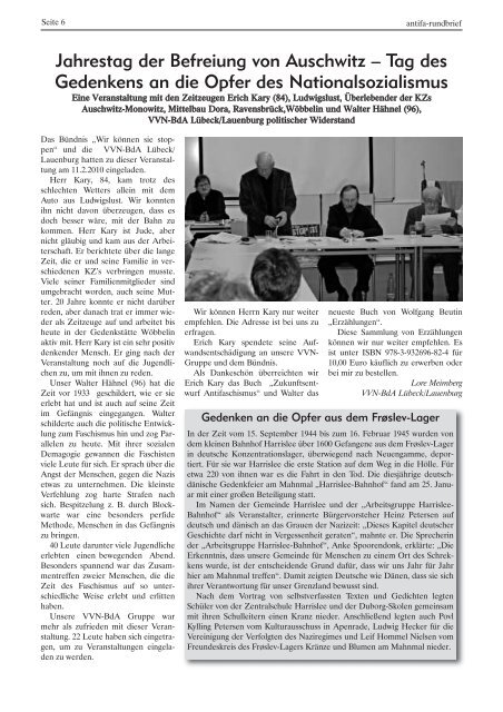 antifa-rundbrief 67 (3/2010) - VVN-BdA Schleswig-Holstein