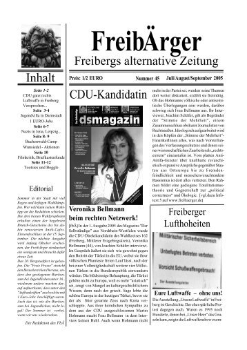 Freibergs alternative Zeitung Inhalt CDU-Kandidatin - FreibÄrger