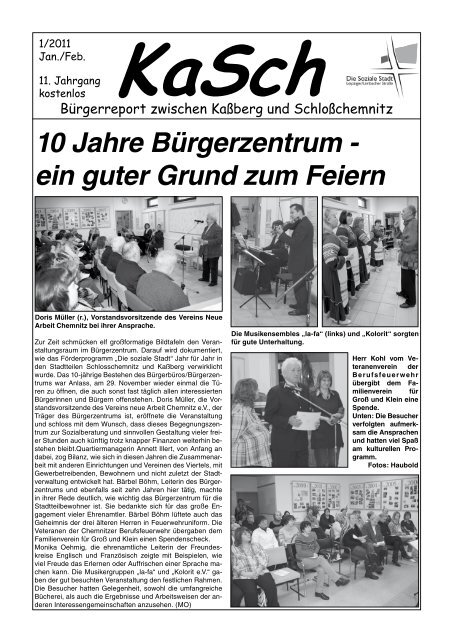 10 Jahre Bürgerzentrum - Soziale Stadt Schloßchemnitz
