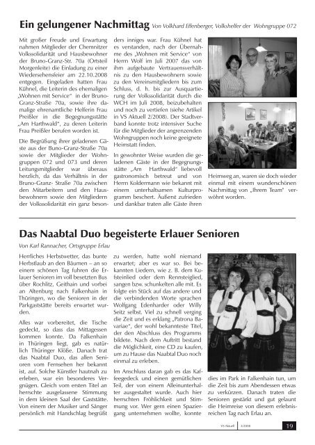 Stadtverband Chemnitz e.V. Magazin für Mitglieder und Freunde der ...