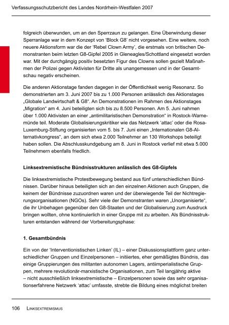 Bericht des Verfassungsschutzes über das Jahr 2007 - MIK NRW