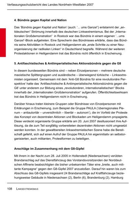 Bericht des Verfassungsschutzes über das Jahr 2007 - MIK NRW