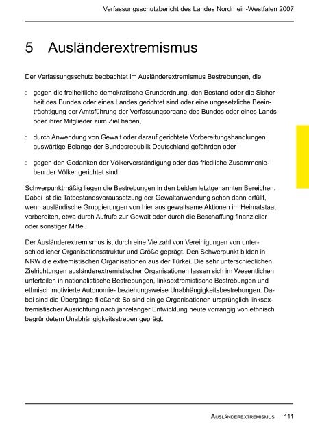 Bericht des Verfassungsschutzes über das Jahr 2007 - MIK NRW