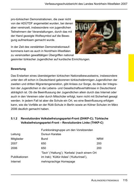 Bericht des Verfassungsschutzes über das Jahr 2007 - MIK NRW