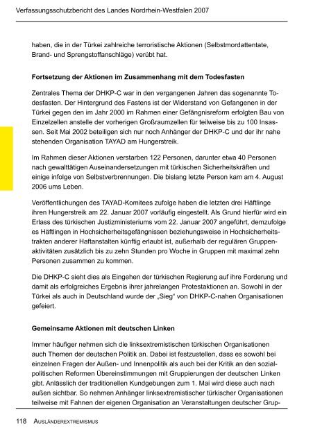 Bericht des Verfassungsschutzes über das Jahr 2007 - MIK NRW