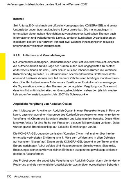 Bericht des Verfassungsschutzes über das Jahr 2007 - MIK NRW