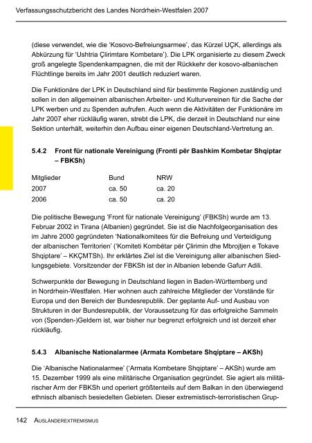 Bericht des Verfassungsschutzes über das Jahr 2007 - MIK NRW