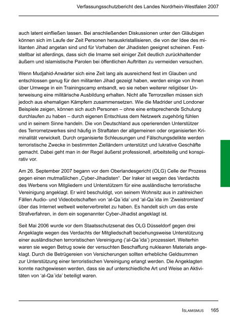 Bericht des Verfassungsschutzes über das Jahr 2007 - MIK NRW