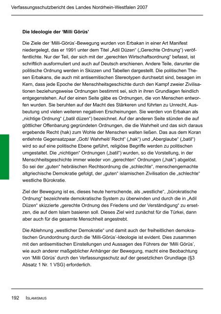 Bericht des Verfassungsschutzes über das Jahr 2007 - MIK NRW