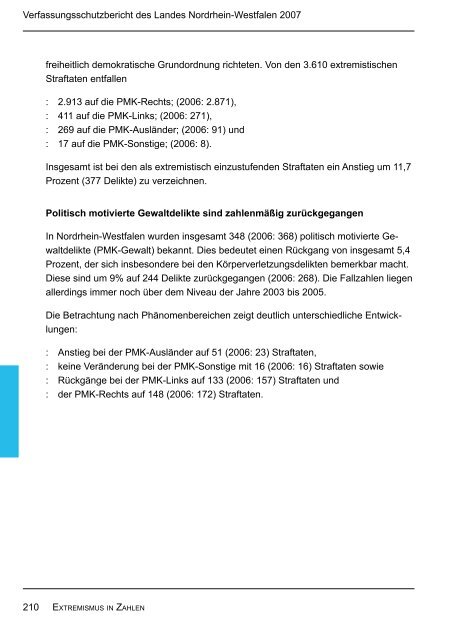 Bericht des Verfassungsschutzes über das Jahr 2007 - MIK NRW