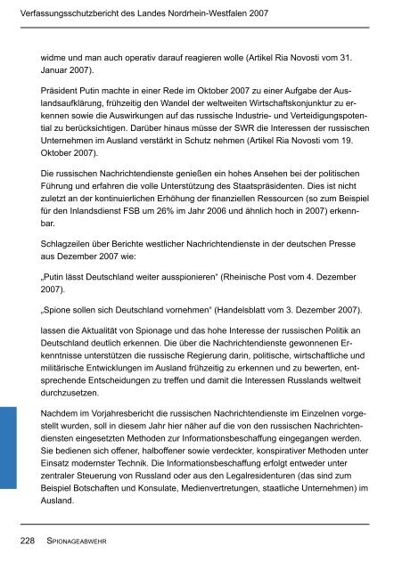 Bericht des Verfassungsschutzes über das Jahr 2007 - MIK NRW