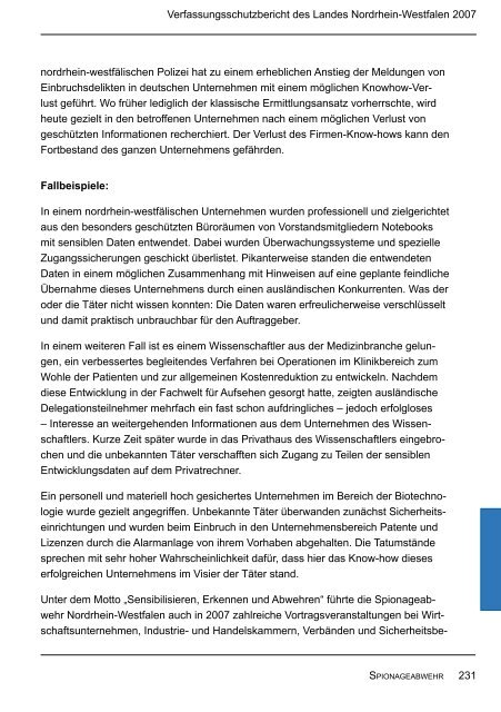 Bericht des Verfassungsschutzes über das Jahr 2007 - MIK NRW