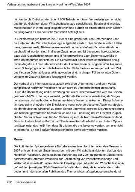 Bericht des Verfassungsschutzes über das Jahr 2007 - MIK NRW