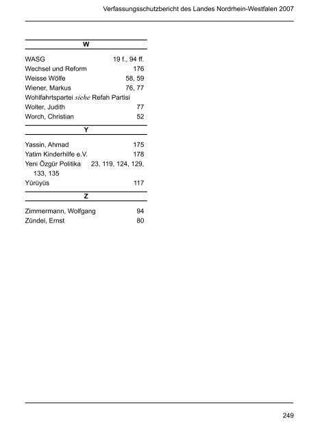 Bericht des Verfassungsschutzes über das Jahr 2007 - MIK NRW