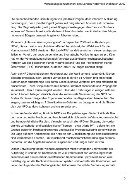 Bericht des Verfassungsschutzes über das Jahr 2007 - MIK NRW