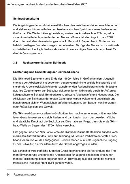 Bericht des Verfassungsschutzes über das Jahr 2007 - MIK NRW