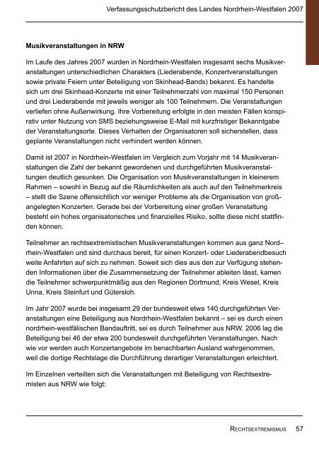 Bericht des Verfassungsschutzes über das Jahr 2007 - MIK NRW