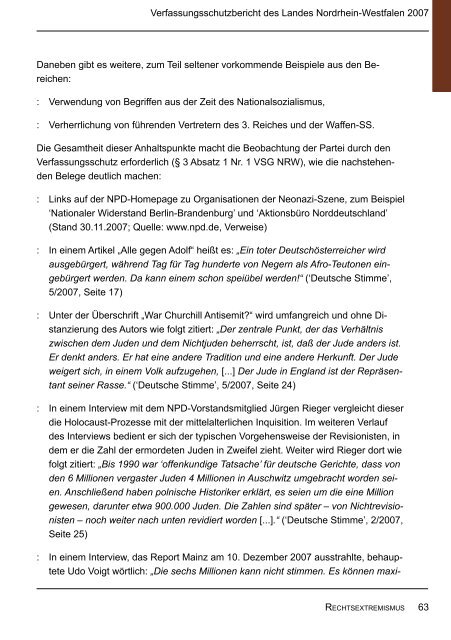 Bericht des Verfassungsschutzes über das Jahr 2007 - MIK NRW