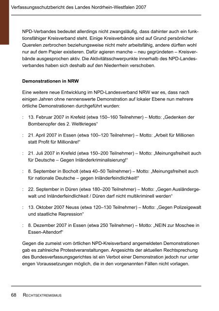 Bericht des Verfassungsschutzes über das Jahr 2007 - MIK NRW