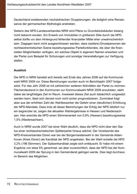 Bericht des Verfassungsschutzes über das Jahr 2007 - MIK NRW