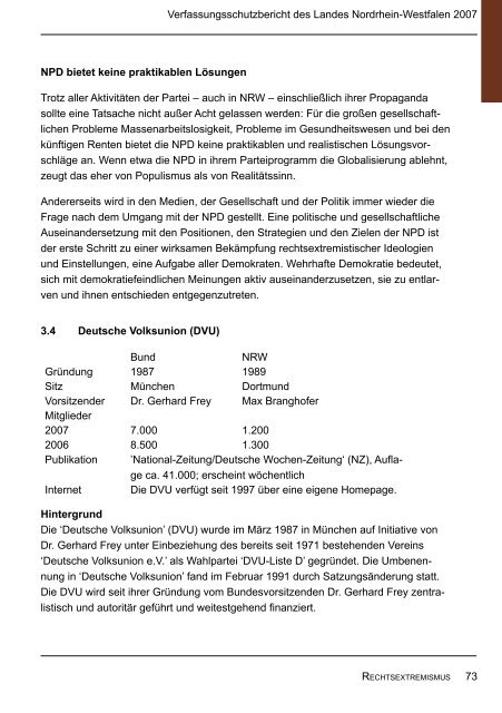 Bericht des Verfassungsschutzes über das Jahr 2007 - MIK NRW