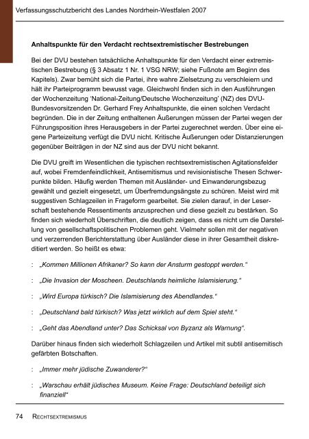 Bericht des Verfassungsschutzes über das Jahr 2007 - MIK NRW