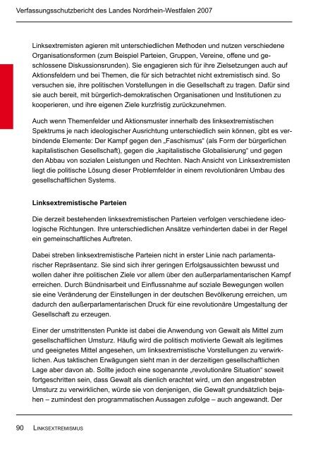 Bericht des Verfassungsschutzes über das Jahr 2007 - MIK NRW