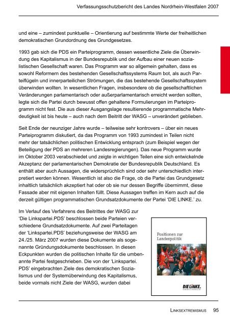 Bericht des Verfassungsschutzes über das Jahr 2007 - MIK NRW