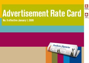 Advertisement Rate Card - FAZ.net