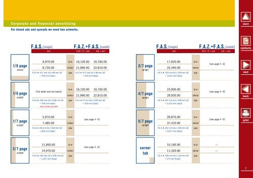 Advertisement Rate Card - FAZ.net