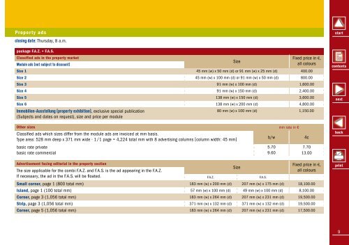 Advertisement Rate Card - FAZ.net