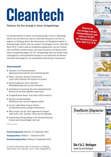 Die F.A.Z.-Beilagen - FAZ.net